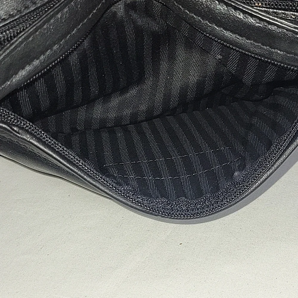Tumi Black Leather Phone Case with Wristlet